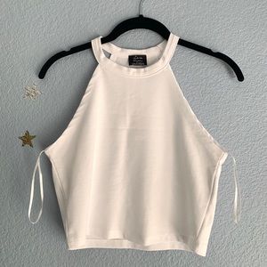 Zara Trafaluc White Halter Crop